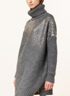 LIU JO Oversized turtleneck sweater, Color: DARK GRAY (Image 1)