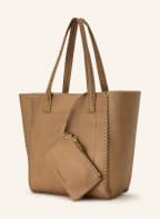 LES VISIONNAIRES Shopper MARIA mit Pouch, Farbe: HELLBRAUN (Bild 1)