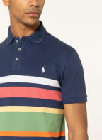 POLO RALPH LAUREN Koszulka polo z piki custom slim fit, Kolor: NIEBIESKI/ BIAŁY/ CZERWONY (Obrazek 1)