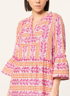 MRS & HUGS Kleid mit 3/4-Arm, Farbe: WEISS/ ORANGE/ PINK (Bild 1)