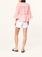 MRS & HUGS Blusenshirt mit 3/4-Arm, Farbe: WEISS/ NEONPINK (Bild 1)