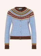 ERIBÉ Strickjacke ALPINE , Farbe: HELLBLAU/ BRAUN/ DUNKELROT (Bild 1)