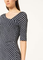 s.Oliver BLACK LABEL Kleid, Farbe: DUNKELBLAU/ WEISS (Bild 1)