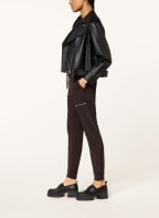 monari Hose im Jogging-Stil mit Schmucksteinen, Farbe: DUNKELBRAUN (Bild 1)
