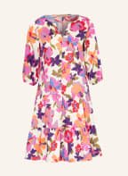 Smith & Soul Kleid mit Volants und 3/4-Arm, Farbe: ECRU/ ROSA/ LILA (Bild 1)