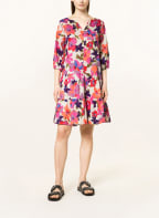Smith & Soul Kleid mit Volants und 3/4-Arm, Farbe: ECRU/ ROSA/ LILA (Bild 1)