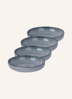 BROSTE COPENHAGEN Set of 4 bowls NORDIC SEA, Color: LIGHT BLUE/ DARK BROWN/ WHITE (Image 1)