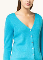 (THE MERCER) N.Y. Cashmere-Strickjacke , Farbe: TÜRKIS (Bild 1)