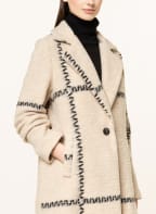SEM PER LEI Strickmantel, Farbe: BEIGE/ SCHWARZ (Bild 1)