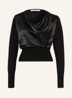 DOROTHEE SCHUMACHER Pullover aus Merinowolle im Materialmix, Farbe: SCHWARZ (Bild 1)