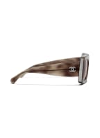 CHANEL Rechteckige Sonnenbrille , Farbe: 1676S5 - HAVANA/ BRAUN VERLAUF (Bild 1)
