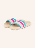 flip*flop Pantoletten POOL, Farbe: BEIGE/ NEONBLAU/ NEONPINK (Bild 1)