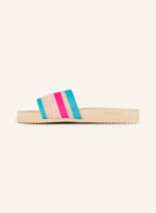 flip*flop Pantoletten POOL, Farbe: BEIGE/ NEONBLAU/ NEONPINK (Bild 1)