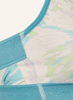 UNDER ARMOUR Sports bra MID CROSSBACK, Color: ECRU/ TURQUOISE/ LIGHT GREEN (Image 1)