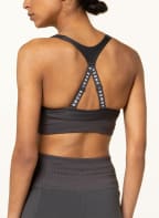 UNDER ARMOUR Sports bra UA IINFINITY MID RIB, Color: DARK BROWN (Image 1)