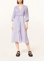 ICHI Kleid IHELSKE mit 3/4-Arm, Farbe: HELLLILA/ SCHWARZ (Bild 1)