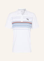 PUMA Funktions-Poloshirt CANYON, Farbe: WEISS/ BLAU/ HELLROT (Bild 1)