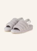 UGG Plateau-Pantoletten FLUFF YEAH TERRY FROTTEE, Farbe: HELLGRAU (Bild 1)
