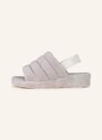 UGG Plateau-Pantoletten FLUFF YEAH TERRY FROTTEE, Farbe: HELLGRAU (Bild 1)