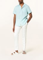 SCOTCH & SODA Short-sleeved shirt regular fit made of linen, Color: TURQUOISE (Image 1)