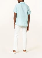 SCOTCH & SODA Short-sleeved shirt regular fit made of linen, Color: TURQUOISE (Image 1)