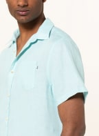 SCOTCH & SODA Short-sleeved shirt regular fit made of linen, Color: TURQUOISE (Image 1)