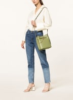 MICHAEL KORS Pouch bag HAMILTON LEGACY MEDIUM, Color: LIGHT GREEN (Image 1)