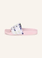 adidas Originals Pantoletten ADILETTE, Farbe: WEISS/ ROSA/ DUNKELLILA (Bild 1)