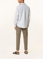 PAUL Shirt comfort fit with linen, Color: DARK GREEN/ WHITE (Image 1)