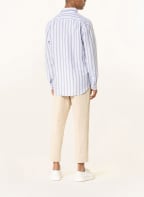 STROKESMAN'S Hemd Modern Fit mit Leinen, Farbe: HELLBLAU/ DUNKELBRAUN/ BEIGE (Bild 1)