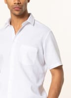 STROKESMAN'S Kurzarmhemd Modern Fit mit Leinen, Farbe: WEISS (Bild 1)