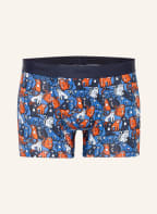 mey Boxershorts Serie RE:THINK COLOUR, Farbe: BLAU/ DUNKELBLAU/ DUNKELORANGE (Bild 1)
