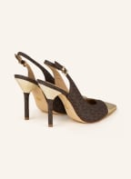 MICHAEL KORS Slingback pumps KADENCE, Color: BROWN/ GOLD (Image 1)