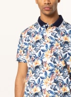 RAGMAN Piqué-Poloshirt, Farbe: WEISS/ DUNKELBLAU/ DUNKELGELB (Bild 1)