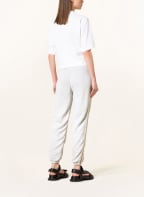 Palm Angels Trousers in jogger style with tuxedo stripes, Color: LIGHT GRAY (Image 1)