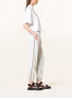 Palm Angels Trousers in jogger style with tuxedo stripes, Color: LIGHT GRAY (Image 1)