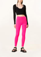 Palm Angels Leggings with tuxedo stripe , Color: NEON PINK (Image 1)