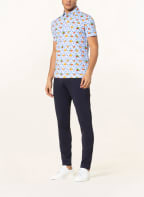 R2 Amsterdam Piqué-Poloshirt, Farbe: WEISS/ BLAU/ ORANGE (Bild 1)