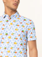 R2 Amsterdam Piqué-Poloshirt, Farbe: WEISS/ BLAU/ ORANGE (Bild 1)
