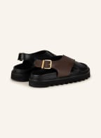 LÄST Sandalen DIANA, Farbe: SCHWARZ/ DUNKELBRAUN (Bild 1)