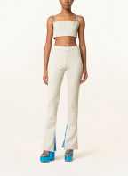 Off-White Cropped-Top, Farbe: BLAUGRAU/ CREME (Bild 1)