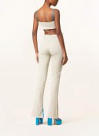 Off-White Cropped-Top, Farbe: BLAUGRAU/ CREME (Bild 1)