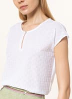Hammerschmid T-Shirt JANA im Materialmix, Farbe: WEISS (Bild 1)