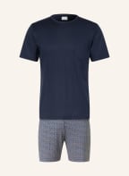 mey Shorty-Schlafanzug Serie BILUND, Farbe: DUNKELBLAU/ WEISS (Bild 1)
