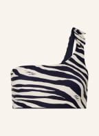 MICHAEL KORS One-Shoulder-Top REVERSIBLE ZEBRA zum Wenden , Farbe: DUNKELBLAU/ WEISS (Bild 1)