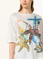 Princess GOES HOLLYWOOD T-Shirt aus Leinen mit Pailletten, Farbe: CREME/ HELLBLAU/ LACHS (Bild 1)