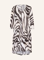 ZAÍDA Leinenkleid mit 3/4-Arm, Farbe: CREME/ DUNKELBRAUN (Bild 1)