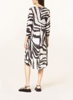 ZAÍDA Leinenkleid mit 3/4-Arm, Farbe: CREME/ DUNKELBRAUN (Bild 1)