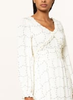 ICHI Kleid IROLIVE, Farbe: CREME/ GRAU/ SCHWARZ (Bild 1)