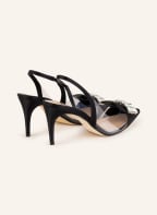 sergio rossi Slingback pumps with decorative gems, Color: BLACK (Image 1)